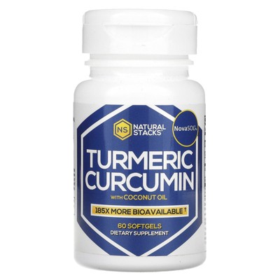 Natural Stacks Turmeric Curcumin with Coconut Oil, 60 Softgels