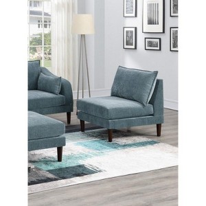 NicBex Suede Accent Chairwith Backrest,Modern Upholstered Armless Chair with Pillow for Living Room - 1 of 4