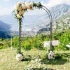 Tangkula Garden Arch Arbor Trellis 7.2 ft Metal Archway Patio Pergola for Climbing Plants - 3 of 4