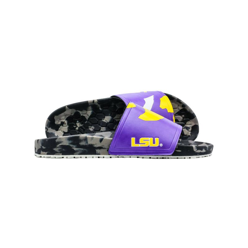 NCAA LSU Tigers Slydr Pro Black Sandals - Purple, 2 of 8