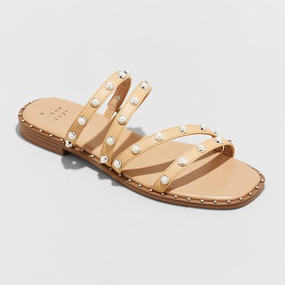 Women's Hollis Embellished Slide Sandals - A New Day™