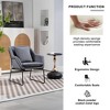 CAVINAS Velvet Accent Chair with Mid-Height Backrest and Metal Legs,Modern Upholstered Living Room Chairs,Reading Chairs for Living Room - 2 of 4