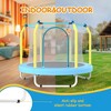 HFYee 4.6FT Toddler Trampoline Mini Basketball Hoop & Safety Guard for Ages 1.5-4 Dual-Use - 3 of 4