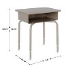 Flash Furniture HERCULES Student Desk with Open Front Metal Book Box, Desktop, and Frame and Heavy-Duty Flex Comfort Classroom Stack Chair - 4 of 4