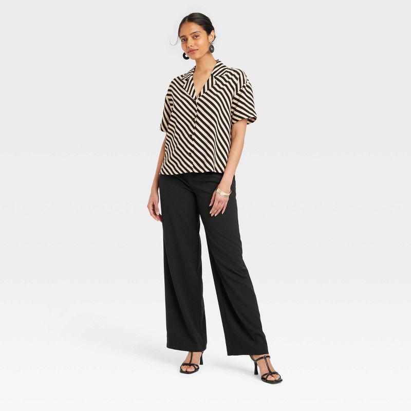 Women's Crepe Short Sleeve Button-Down Shirt - A New Day™, 4 of 7