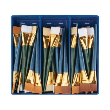 Sax Optimum Golden Synthetic Taklon Paint Brushes For School And Arts And  Crafts Use, Assorted Sizes, Set Of 72 : Target