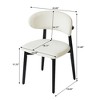 WJSHome Dining Chairs Set of 2, Solid Rubberwood Leg Kitchen Chairs with Modern Fabric Upholstered for Dining Room - 2 of 4