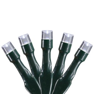 Northlight 10 B/O Pure White LED Wide Angle Christmas Lights - 3 ft Green Wire - 1 of 2