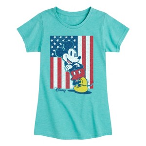 Girls' - Disney - Americana Fitted Short Sleeve Graphic T-Shirt - 1 of 4