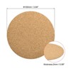 Unique Bargains Thickened Cork Self-Adhesive Round Coasters for Tableware - 2 of 4