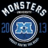 Men's Monsters Inc Best College Logo Pull Over Hoodie - 2 of 4