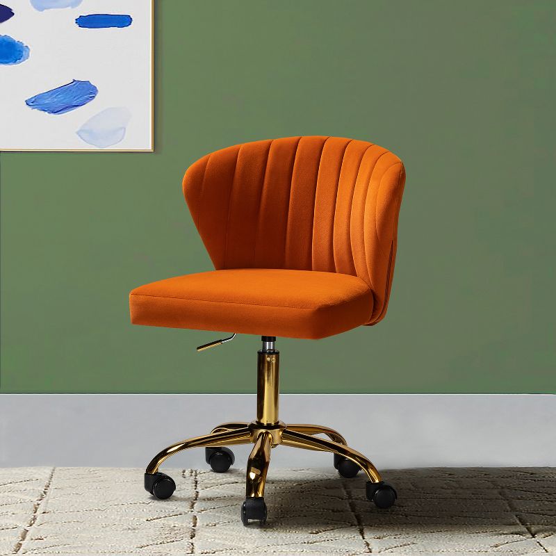 Ilia Task Chair Swivel Office Chair Desk Chair with Tufted Back | Karat Home, 3 of 12