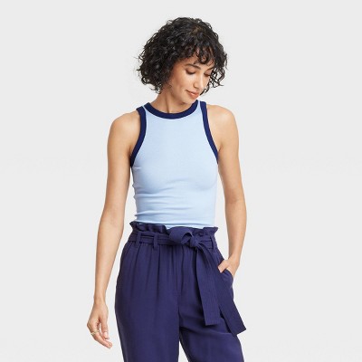 Women's Slim Fit Ribbed Tank Top - A New Day™