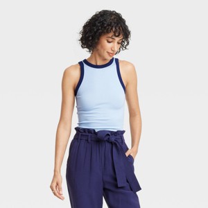 Women's Slim Fit Ribbed Tank Top - A New Day™ - 1 of 4