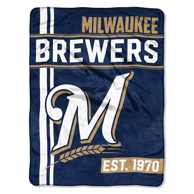 MLB Milwaukee Brewers Micro Fleece Throw Blanket