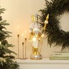 LuxenHome Lighted Silver and Gold Nutcracker Soldier with Scepter, Christmas Decoration - 2 of 4