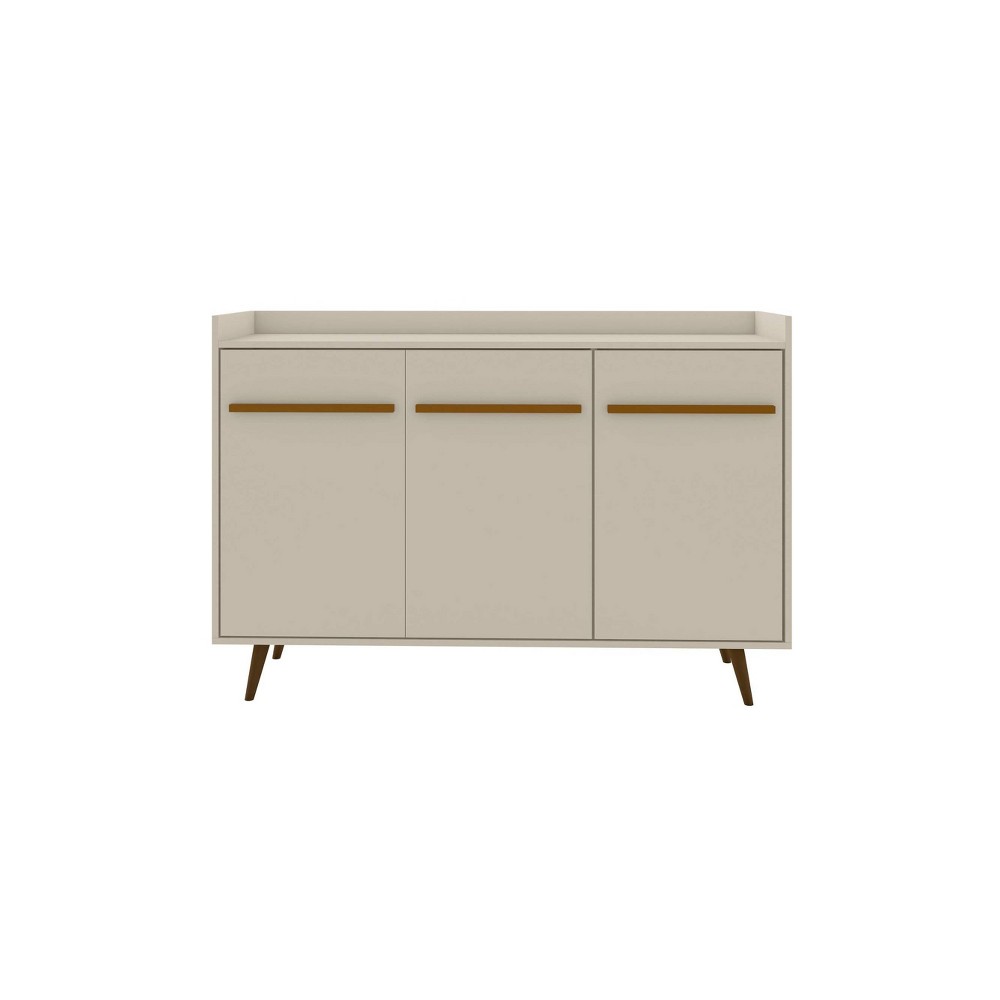 Photos - Storage Сabinet 53.54" Bradley Buffet Stand Off White - Manhattan Comfort