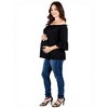 Maternity Bell Sleeve Loose Fit Tunic Top - 24seven Comfort Apparel™ - 2 of 4