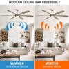 Parrot Uncle 72" Modern Integrated LED Downrod Mount LED Ceiling Fan - 3 of 4