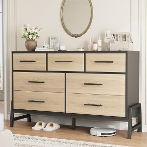 7 Dresser for Bedroom, Freestanding 52 in Wide Drawer Dresser with Storage, Wooden Closet Storage Chest - 1 of 4