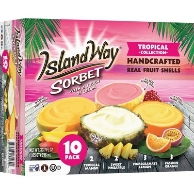 Island Way Sorbet Tropical Sorbet - 33.7 fl /10ct