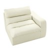 DOMETOUR Lazy floor sofa, modern floor lounge chair with right arm, comfortable beanbag sofa, suitable for living room bedroom office - Beige - 4 of 4