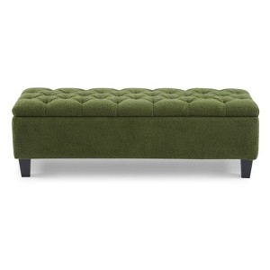 FONTOI Ottoman Bench with Storage, Foot Rest for Living Room Entryway Hotel, Green, 17.5"*16.33"*50.75" - 1 of 4