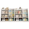 Alilang 35.50 Inch Kids' Multi-Tier Storage Organizer with Bookshelf and Display Pockets - White - 3 of 4
