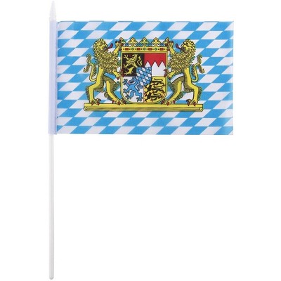 72 Piece Bavarian Handheld Polyester Flags for Oktoberfest