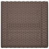 vidaXL Modern Folding Bistro Table in Brown - 21.7"x21.3"x28" PE Poly Rattan, Weather Resistant with Powder-Coated Steel Frame for Patio or Balcony - 4 of 4