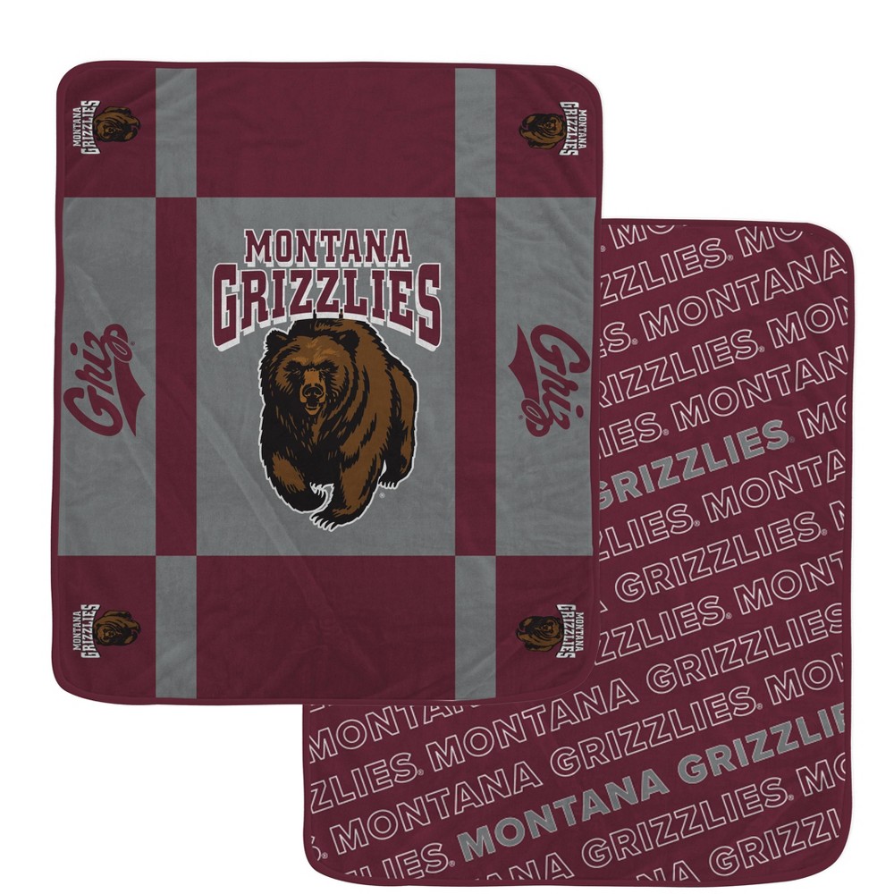 Photos - Duvet NCAA Montana Grizzlies Reverse Block Double Sided Ultra Cozy Blanket