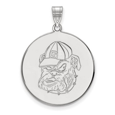 Black Bow Jewelry 10k White Gold Georgia Bulldogs NCAA Extra Large Pendant