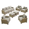XIZZI All-Weather Rattan Furniture, Sectional Sets w/ Optional Solar Light-Up Coffee Table & Ottoman, Choose 6-9pc Configs in 8 Fade Resistant Colors - 2 of 4