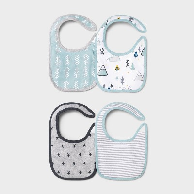Image of Baby 4pk 'Adventure Awaits' Bib - Cloud Island™ Green