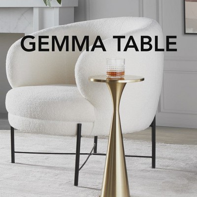 Gemma 23" Brushed Nickel Table Lamps with Grey Linen Shades, Set of 2