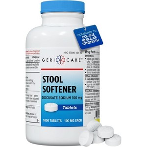 stool softener with semaglutide GeriCare Docusate Sodium Stool Softener 100 mg Tablets for Adults, Gentle  Laxative Relief, 1000 Count