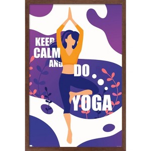 Trends International Keep Calm and Do Yoga Framed Wall Poster Prints - 1 of 4