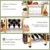ZACHVO 3-Tier Gold Bar Cart with Glass, Marbled Solid Wood, Lockable Wheels, for Home & Kitchen - 3 of 4