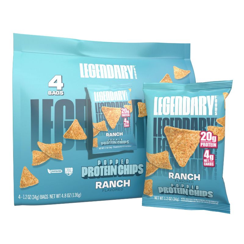 Legendary Foods Popped Chips - Ranch - 4.8oz, 1 of 6