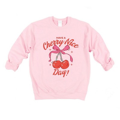 Simply Sage Market Women's Graphic Sweatshirt Coquette Cherry Nice Day