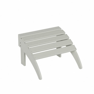 Sand HDPE Outdoor Folding Adirondack Chair with Ottoman Set