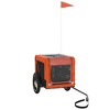 vidaXL Pet Bike Trailer Orange and Black Oxford Fabric&Iron - 4 of 4