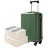 Whisen 3-Piece Luggage Set, 20” ABS Hardshell Carry-on Suitcase with TSA Lock, Spinner Wheels and 2 mesh packing cubes - 2 of 4