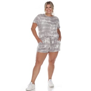 Plus Size 2 Piece Top & Shorts Lounge Set - 1 of 4