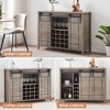 Wine Bar Cabinet,47" Farmhouse Coffee Bar Cabinet with Sliding Barn Door, Buffet Sideboard Cabinet with 16 Bottle Wine Rack - 4 of 4