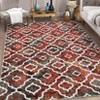 Machine Washable Vintage Floral Printed Area Rug Ultra Thin Non Slip Low Pile Stain Resistant Non Shedding Pet Friendly Floor Rug - 4 of 4