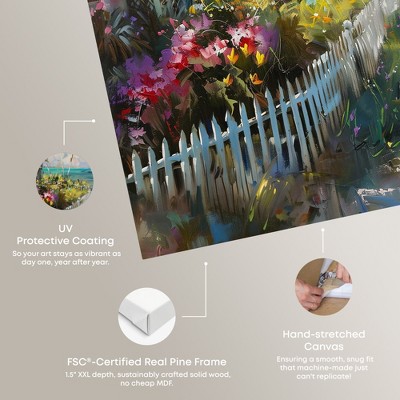 Colorful Coastal Beach House Canvas Wall Art, 30" x 36"