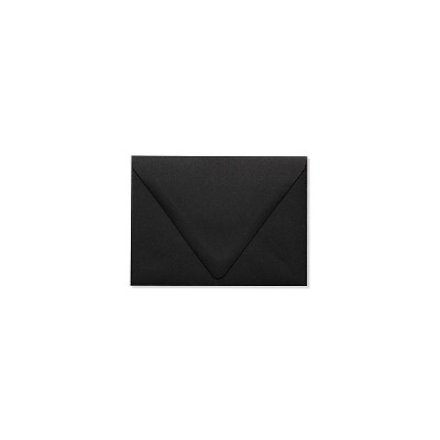 LUX A6 Contour Flap Envelopes 4 3/4 x 6 1/2 50/Box Midnight Black 1875-B-50