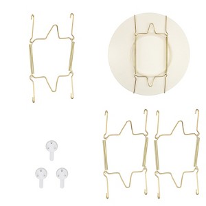 Unique Bargains Stainless Steel Invisible Wall U-shaped Plate Hangers with Traceless Nail 3 Pcs - 1 of 4
