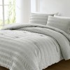 Lush Décor Full/Queen Azalea Ruched Velvet Stripe Comforter Gray - 3 of 4